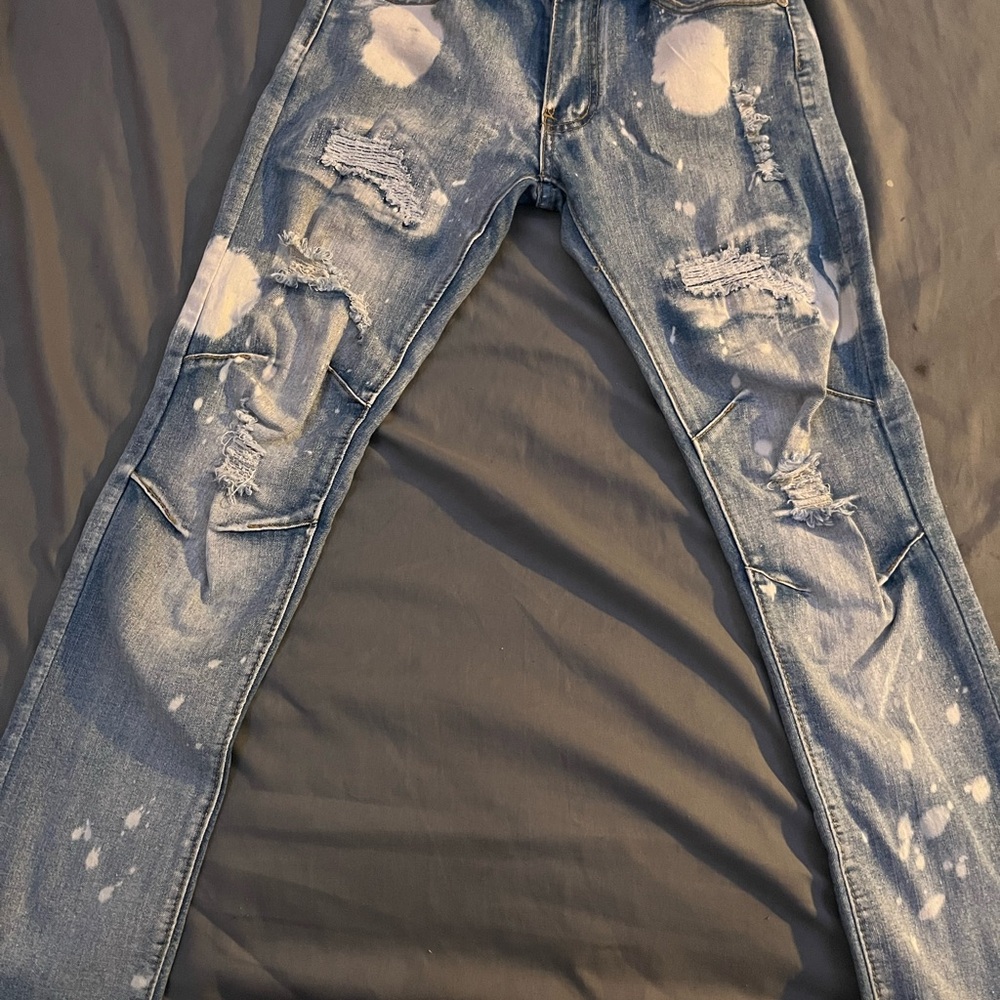 Distressed Blue Jeans for Men